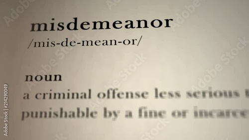 Misdemeanor Definition