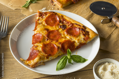 Homemade Greasy Pepperoni New York Pizza