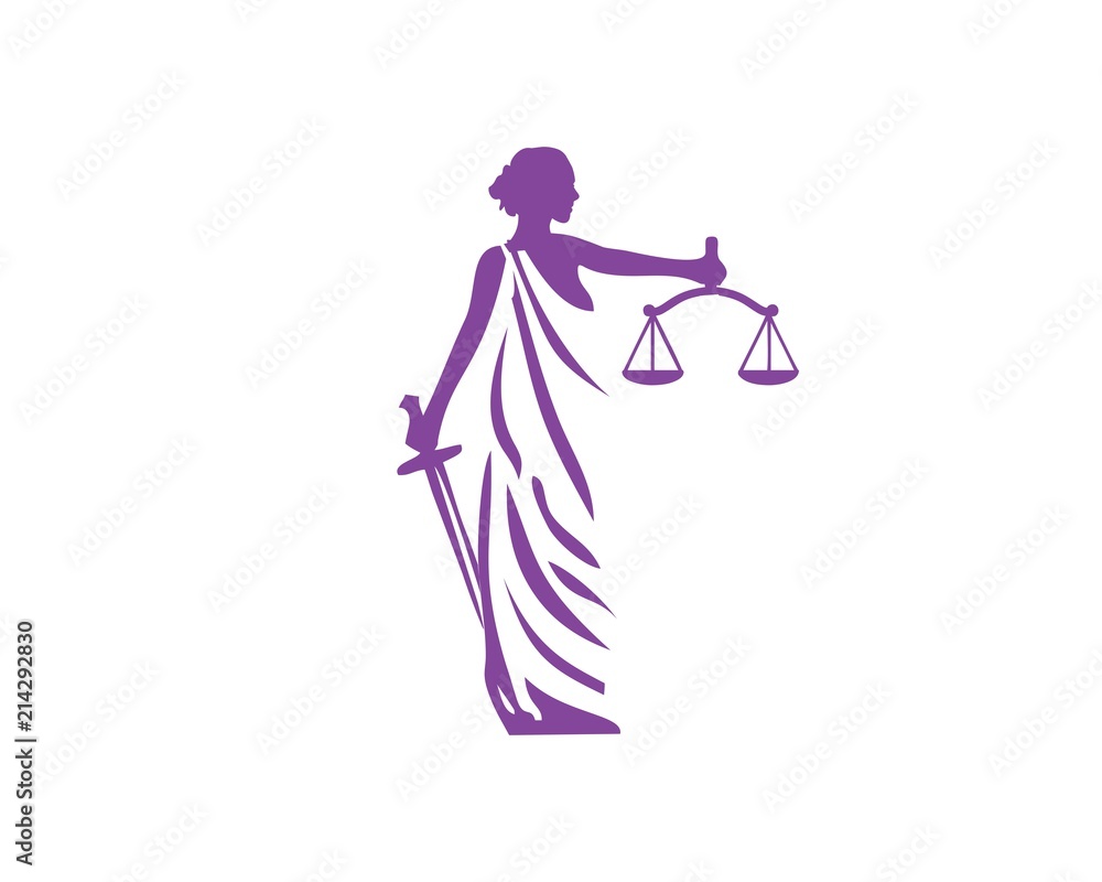Lady justice logo vector