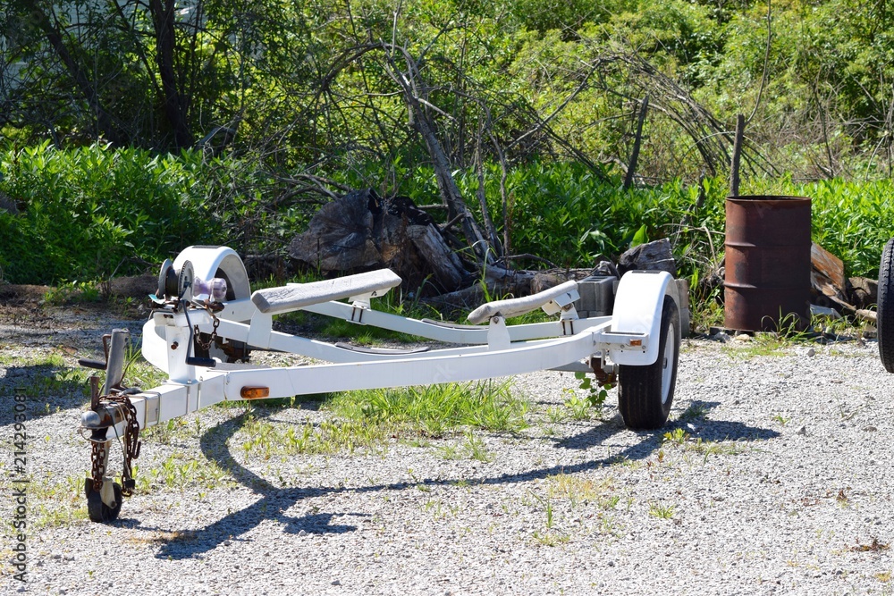 boat trailer burning barrel woods boat trailer burning barrel woods