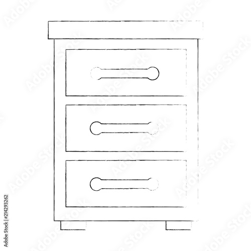 wooden drawer isolated icon