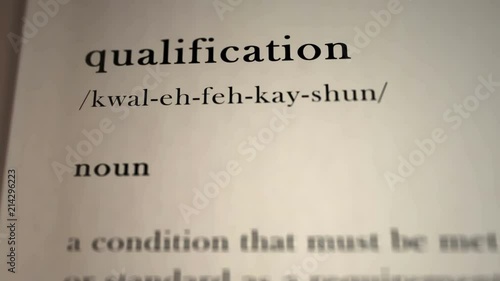 Qualification Definition photo