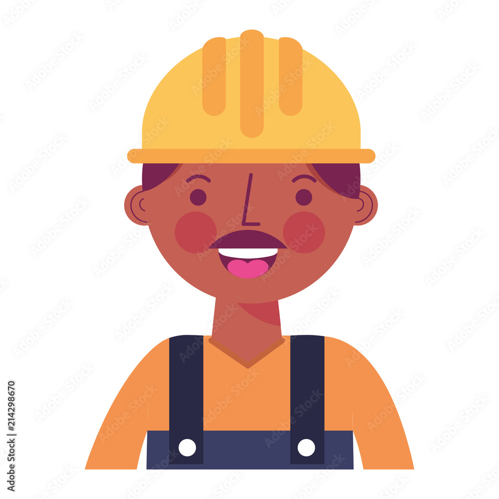 construction man worker with helmet and overalls construction man worker with helmet and overalls
