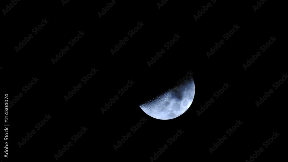 Moon in First phase / The Moon is an astronomical body that orbits planet Earth and is Earth's only permanent natural satellite. Moon in First phase / The Moon is an astronomical body that orbits planet Earth and is Earth's only permanent natural satellite.