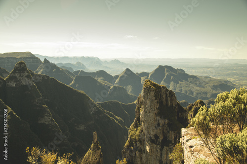 Panoramic view of Caniôn do Funil - Serra Catarinense - Brazilian forest