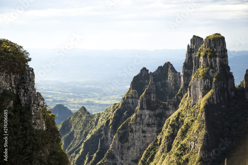 Panoramic view of Caniôn do Funil - Serra Catarinense - Brazilian forest