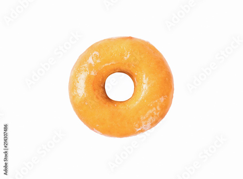 Donut isolated on white background.top view
