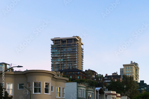 landscape of sun rise in san francisco photo