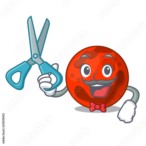 Barber mars planet character cartoon