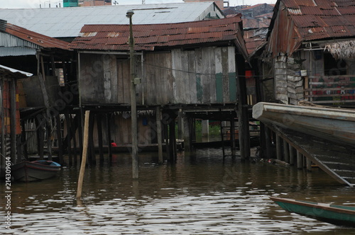 The slums of Belen village in Iquitos