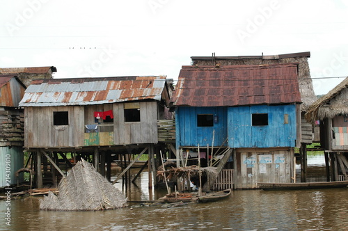 The slums of Belen village in Iquitos photo