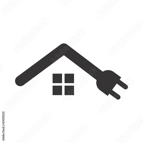 Electric logo. Power icon. Plug in symbol. Vector eps 08.