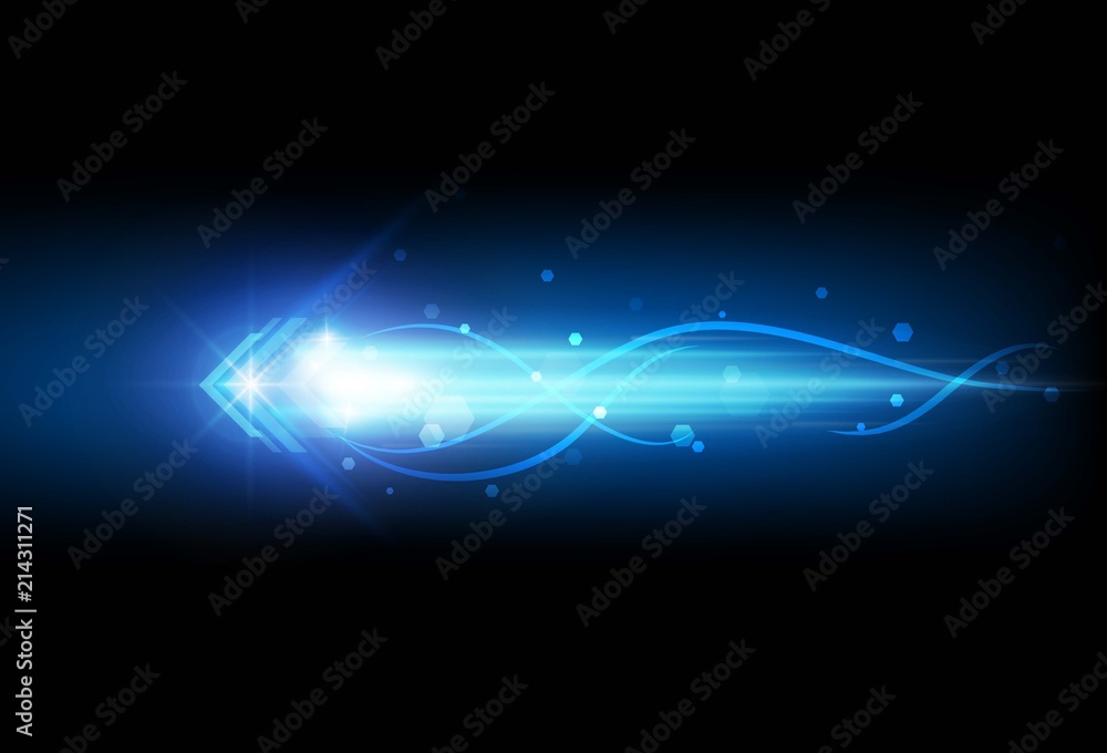 Abstract speed movement blue arrows technology communicate background, vector illustration Abstract speed movement blue arrows technology communicate background, vector illustration