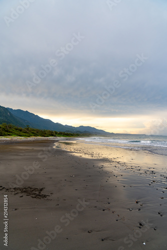 Volcanic Beach at the tropical Island of Taiwan in Taitung