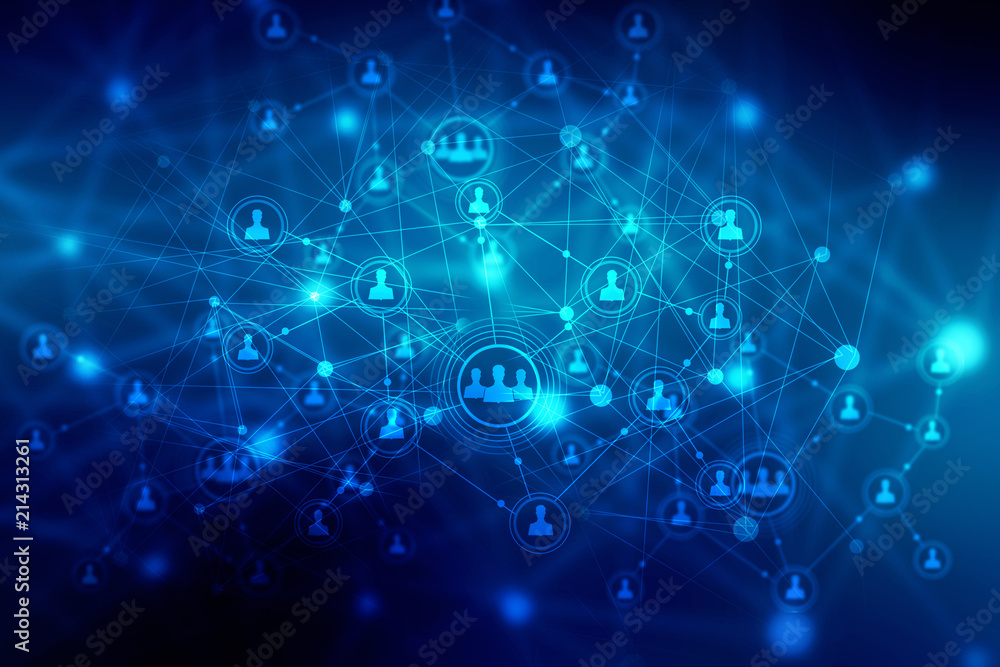 2d illustration Business Network concept 2d illustration Business Network concept