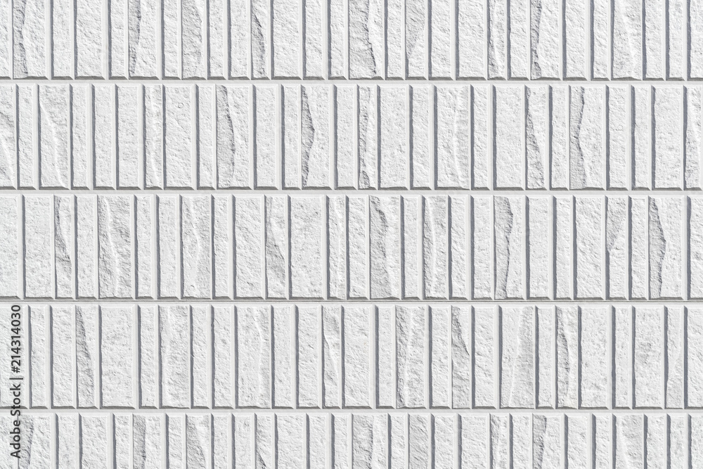 Fototapeta premium White modern stone tile wall pattern and seamless background