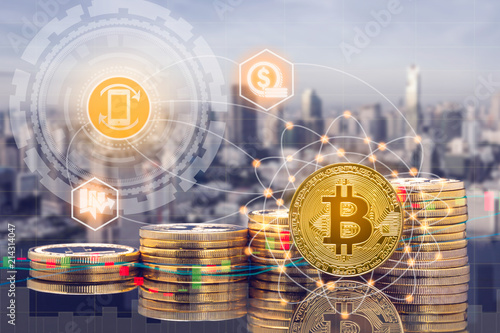 Bitcoin BTC and Cryptocurrency Trading Concept photo