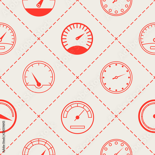 Seamless pattern with speedometers for your design