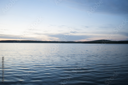 Evening sky over the lake