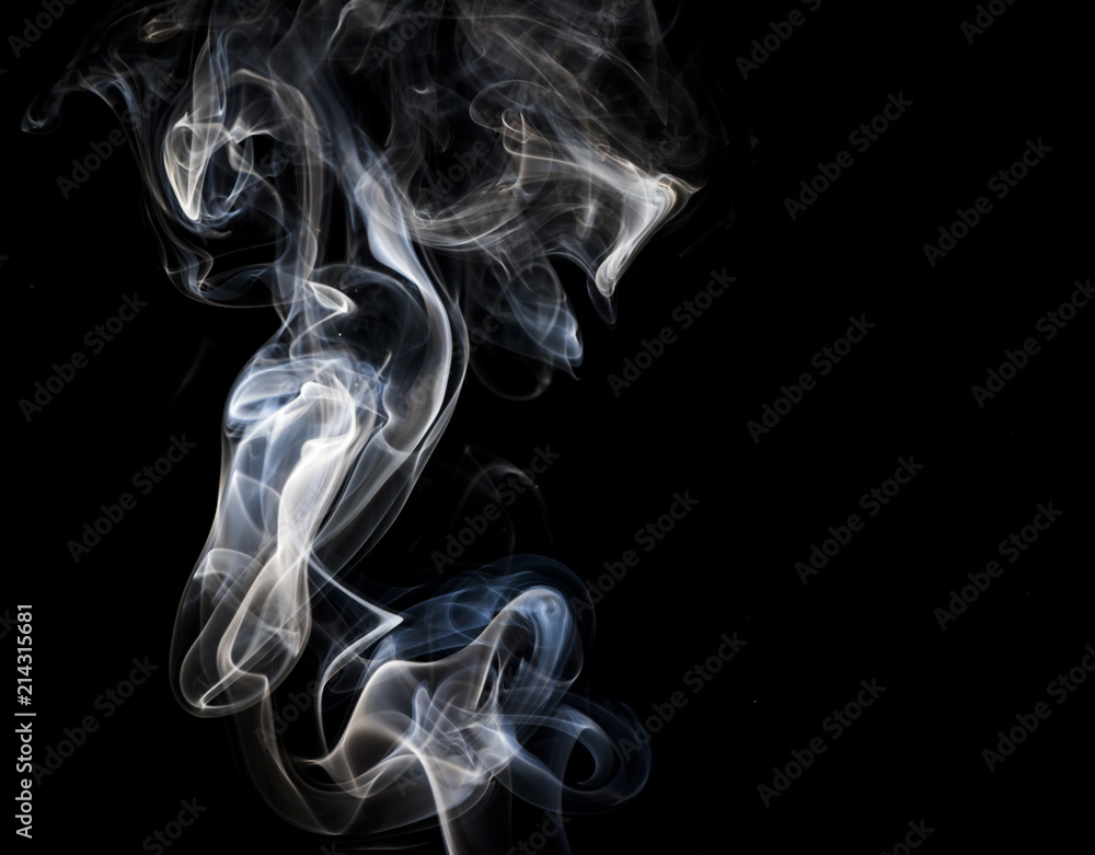 Fototapeta premium Smoke on black background