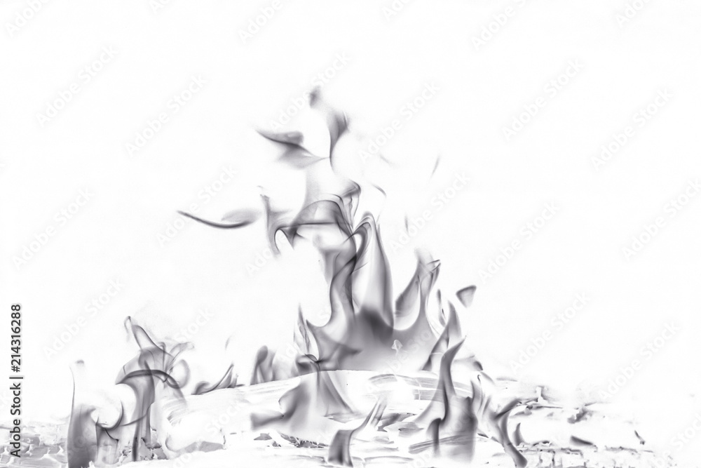 Abstract fire on white background Abstract fire on white background