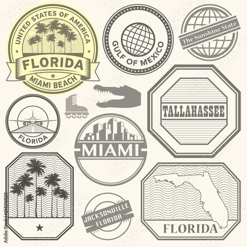 Florida state theme stamps