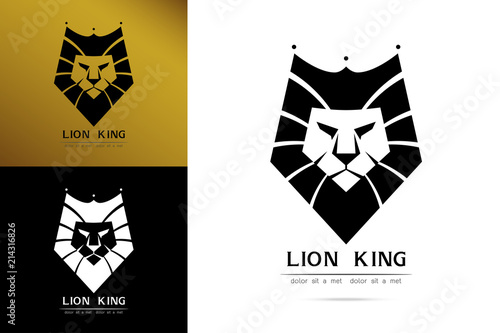 Fototapeta Naklejka Na Ścianę i Meble -  Lion head logo vector