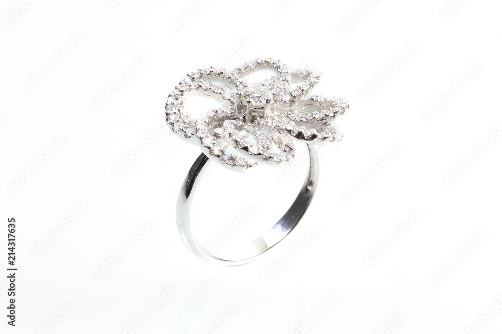 Luxuary wedding ring on white background Luxuary wedding ring on white background