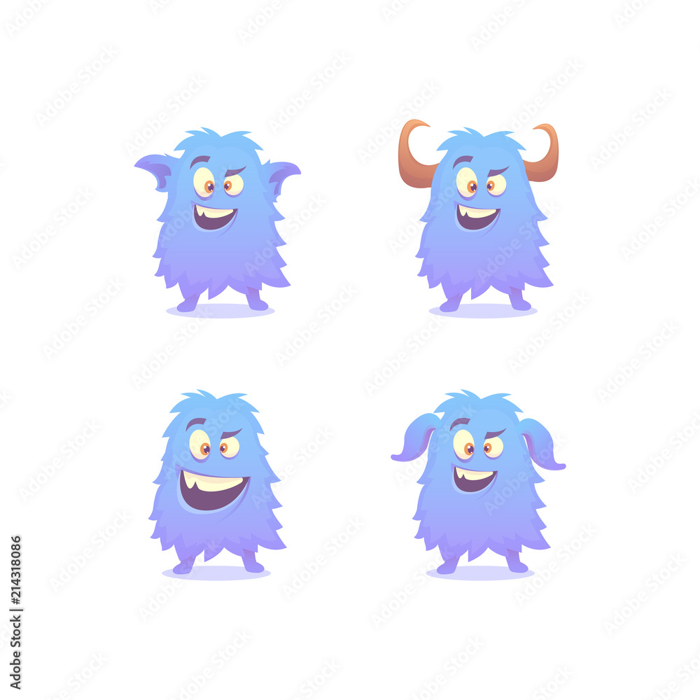 Naklejka premium monster set