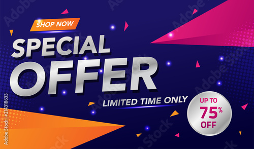 Sale banner template design, Big sale special offer. end of season special offer banner. vector illustration.