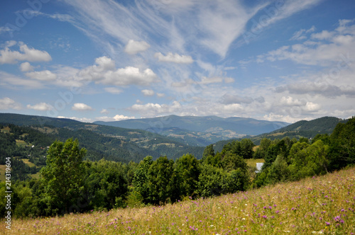 landscape on mountains