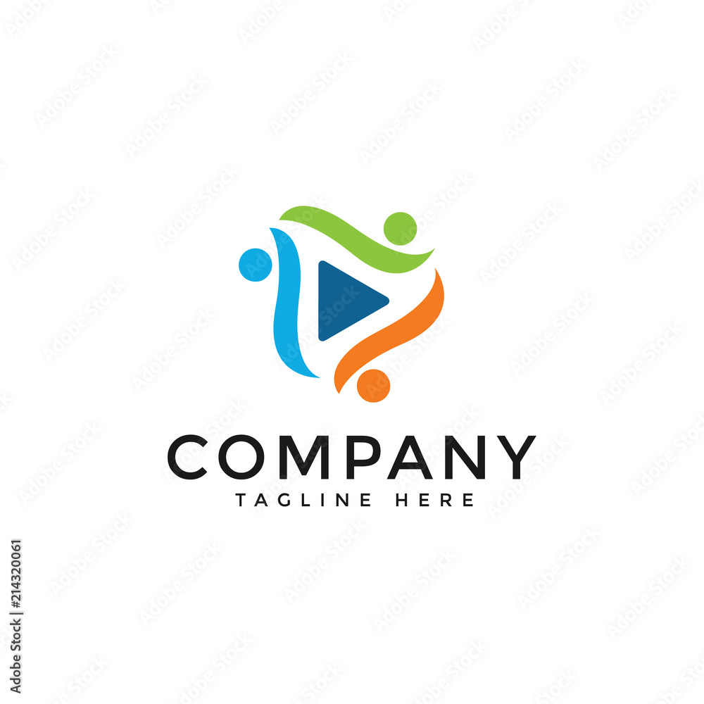 People with Play, Arrow Logo Vector Download People with Play, Arrow Logo Vector Download