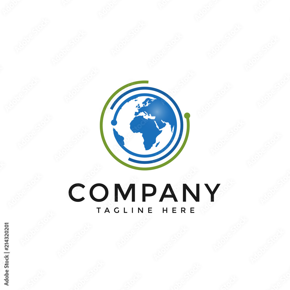 Globe world Connect Logo Vector Globe world Connect Logo Vector