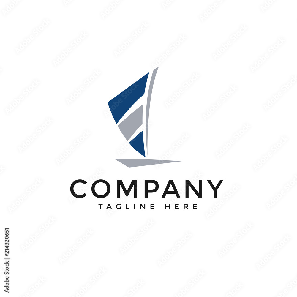 Sailboat logo sailing logo design vector design template in isolated white background Sailboat logo sailing logo design vector design template in isolated white background