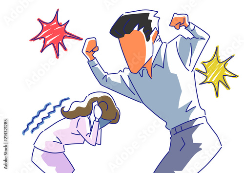 Dv男怯える女 Stock イラスト Adobe Stock