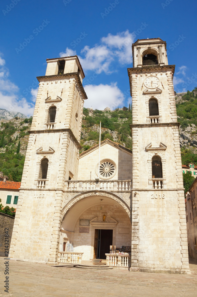 Montenegro. Cathedral of Saint Tryphon in Old Town of Kotor