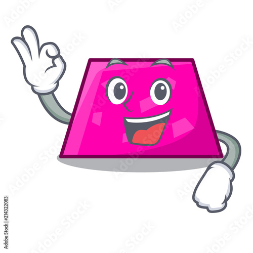 Okay trapezoid character cartoon style