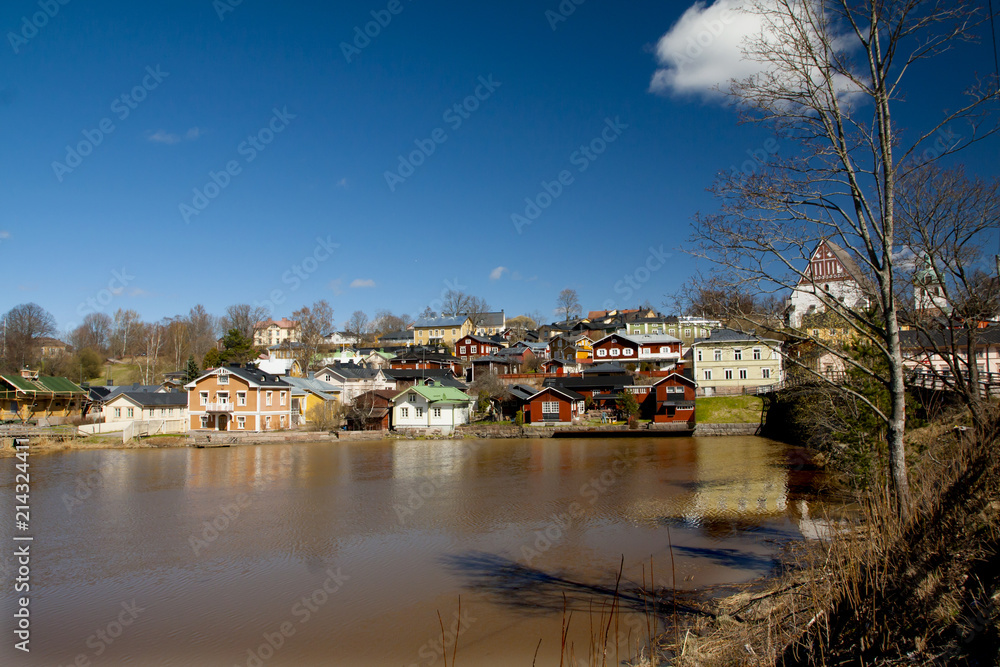Obraz premium View of medieval church Porvoo cathedral and old town, Finland.