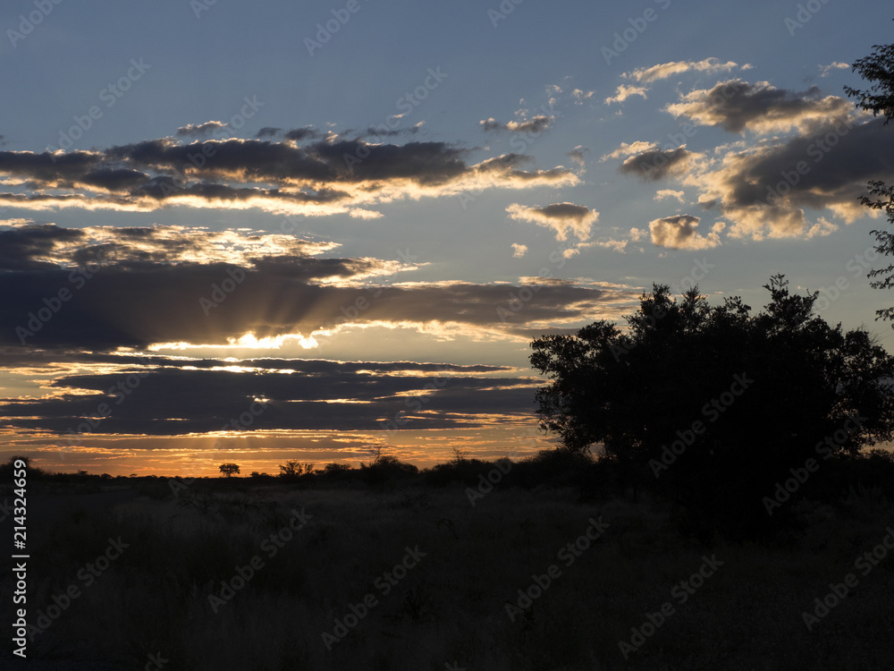 Sunset, Makgadikgadi National Park, Botswana