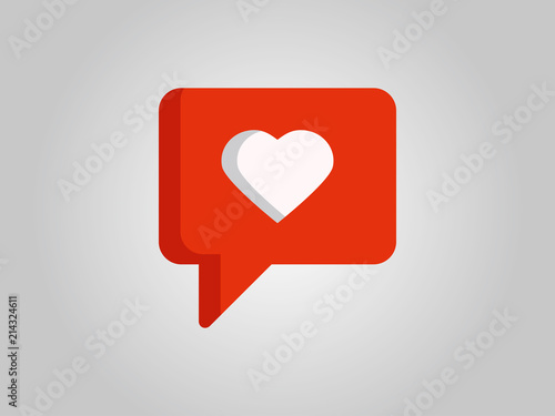 Chat love vector