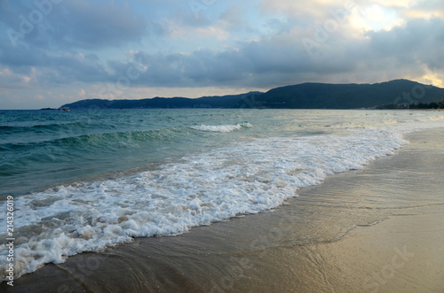 Surf on Yalong bay, Hainan Island, China, may 2011