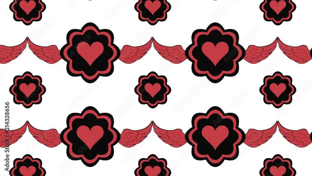 Red winged heart Red winged heart