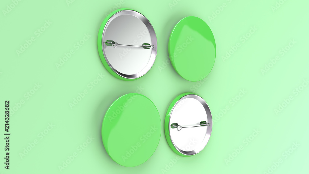 Blank green badge on green background Blank green badge on green background