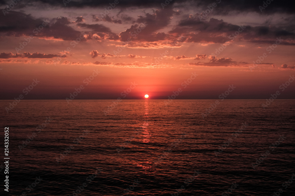 sunset in black sea