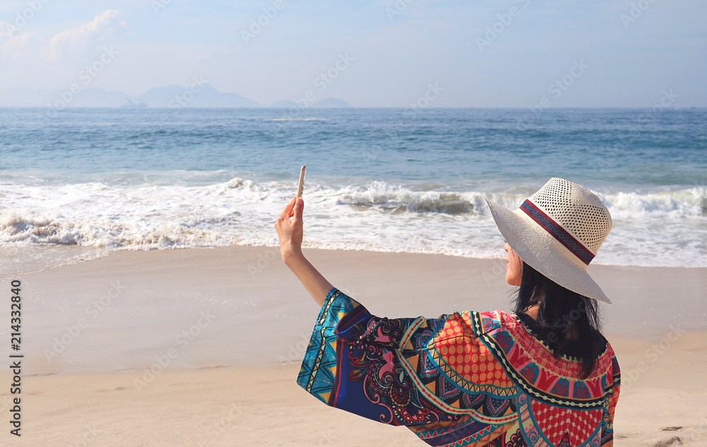 Young Woman In Colorful Blouse Enjoy Taking Selfie Pictures On Copacabana Beach Rio De Janeiro Brazil South America Stock Photo Adobe Stock Young Woman In Colorful Blouse Enjoy Taking Selfie Pictures On Copacabana Beach Rio De Janeiro Brazil South America Stock Photo Adobe Stock