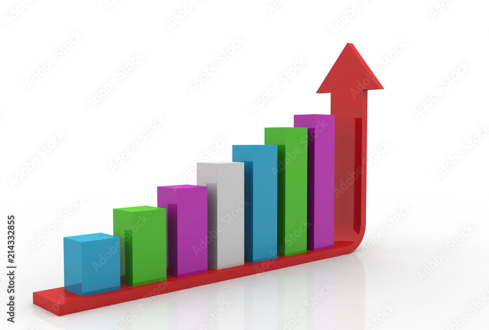 3d rendering Stock market online business concept. business Graph 3d rendering Stock market online business concept. business Graph