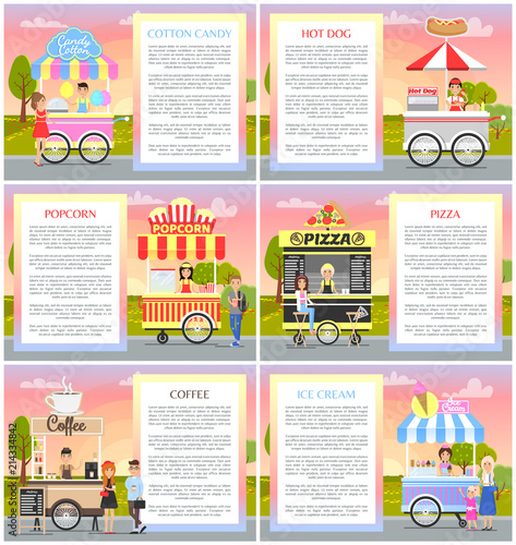 Cotton Candy and Popcorn Vans Collection in Park