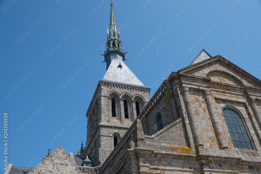 Fototapeta premium Abadia medieval Mont Saint Michele, Normandia , Francia