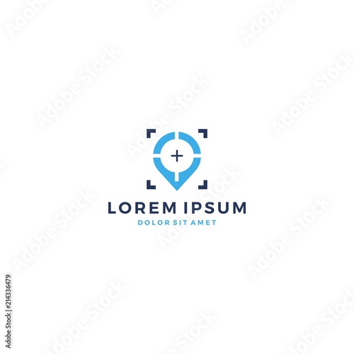 Free Download pin locator location focus target logo template vector icon - GFXLoad