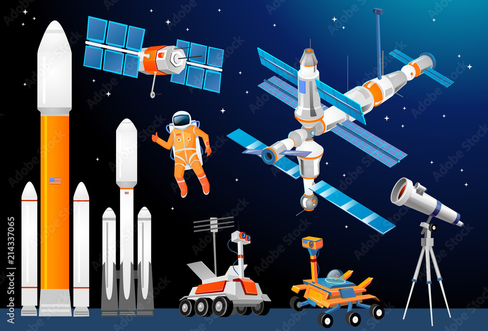 space station cartoon